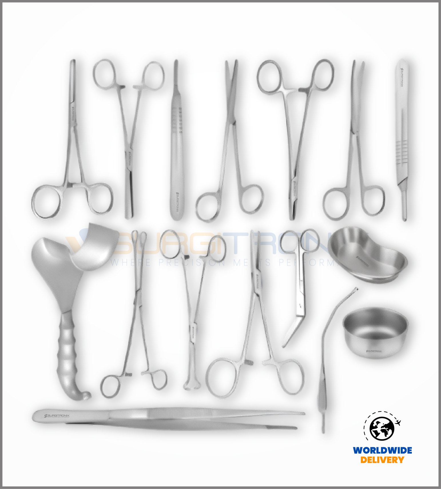 3-Pack Premium Kelly Curved Operating Scissors – 7 Inch Sharp/Sharp – Dental & Surgical ENT Instruments